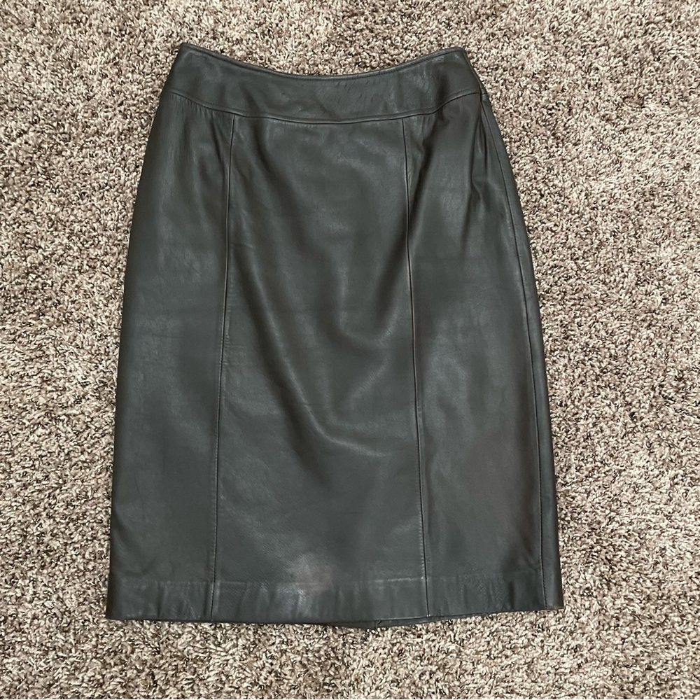 Brooks Brothers Leather Skirt